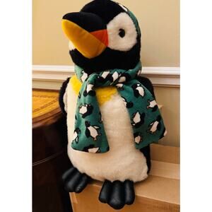 JCPenney Holiday Collection VTG Jumbo 22" Plush Penguin Stuffed Animal 2001